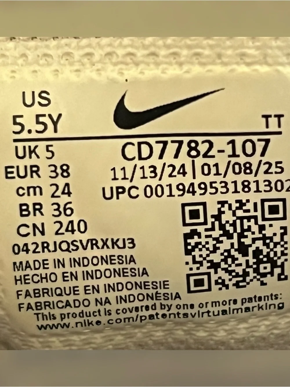 Nike Court Borough Mid 2 Boy Shoes Size- 5.5Y